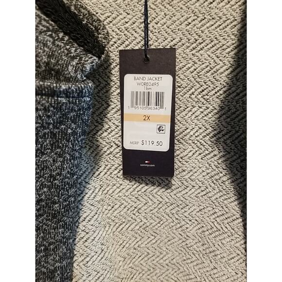 Tommy Hilfiger Band Jacket Military Charcoal Gray Womens Size 2X Knit NWT $119.5 - Picture 5 of 11